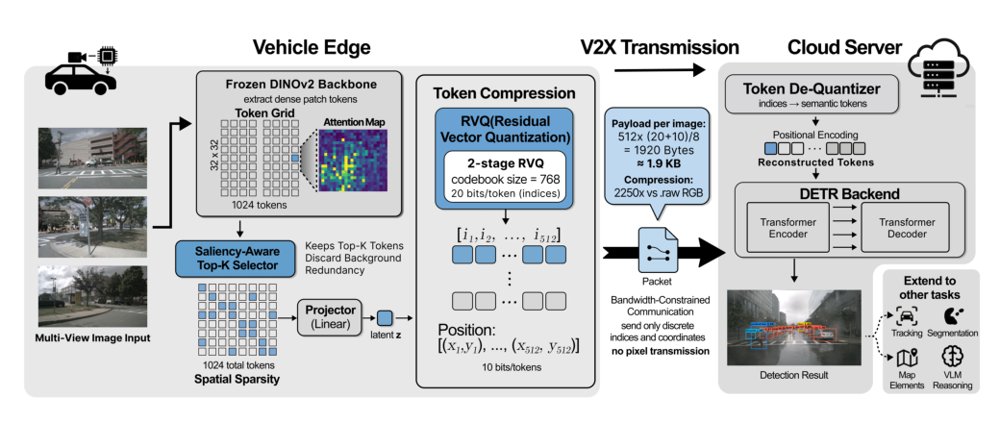 DinoLink: A Token-Centric Representation Compression Framework for Bandwidth-Constrained Collaborative V2X Perception Figure 1