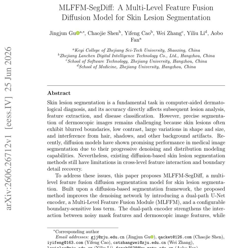 MLFFM-SegDiff: A Multi-Level Feature Fusion Diffusion Model for Skin Lesion Segmentation Figure 1