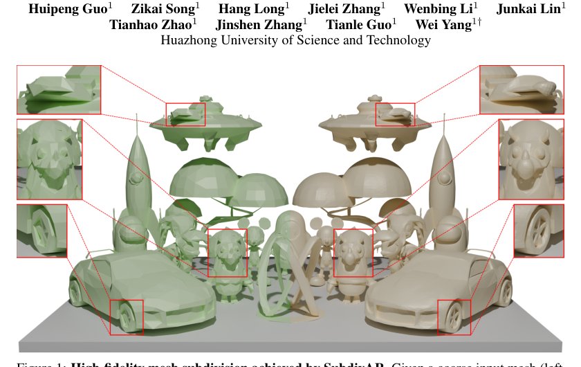 SubdivAR: Autoregressive Next-Scale Prediction for Neural Mesh Subdivision Figure 1