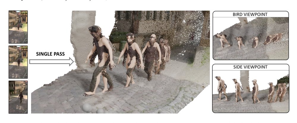 Scene and Human in One World: Reconstruction in a Feedforward Pass Figure 1