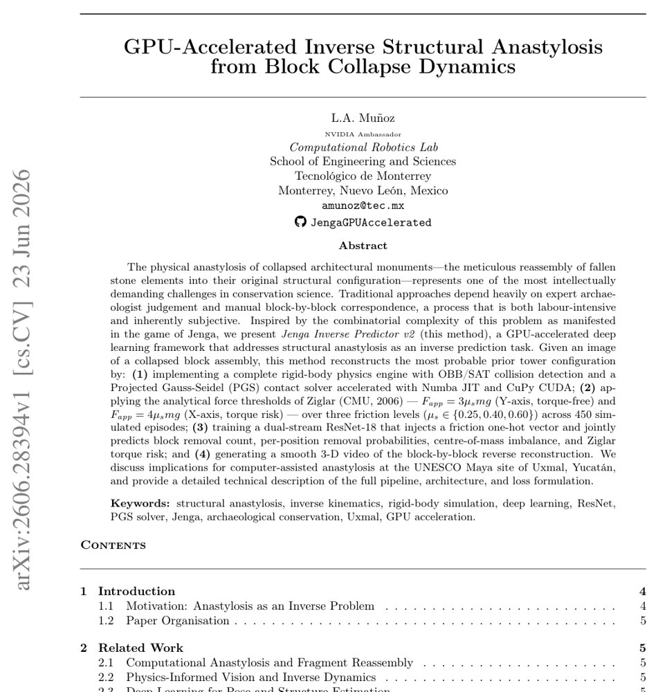 GPU-Accelerated Inverse Structural Anastylosis from Block Collapse Dynamics Figure 1
