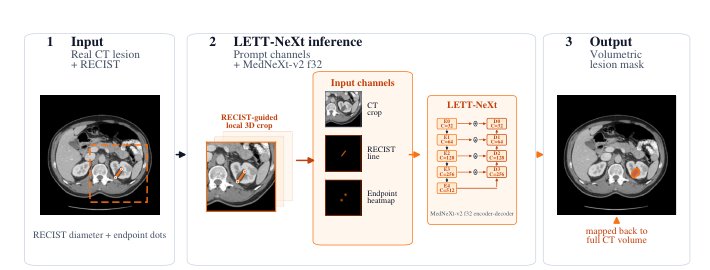 LETT-NeXt: A Lightweight RECIST-Guided Model for 3D CT Lesion Segmentation Figure 1