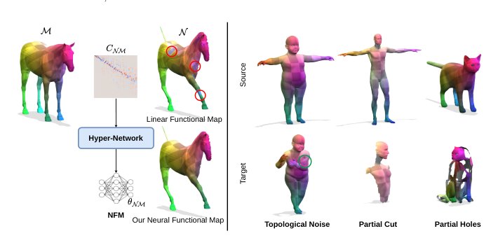 Hyper-Network Neural Functional Maps for Unsupervised Robust 3D Shape Matching Figure 1