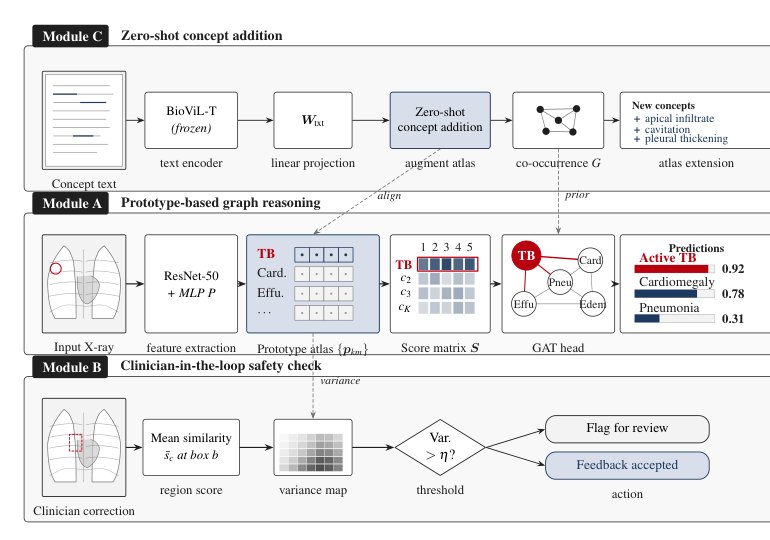 GRAPE: Graph-Augmented Prototype Explanations for Interactive Medical Image Diagnosis Figure 1