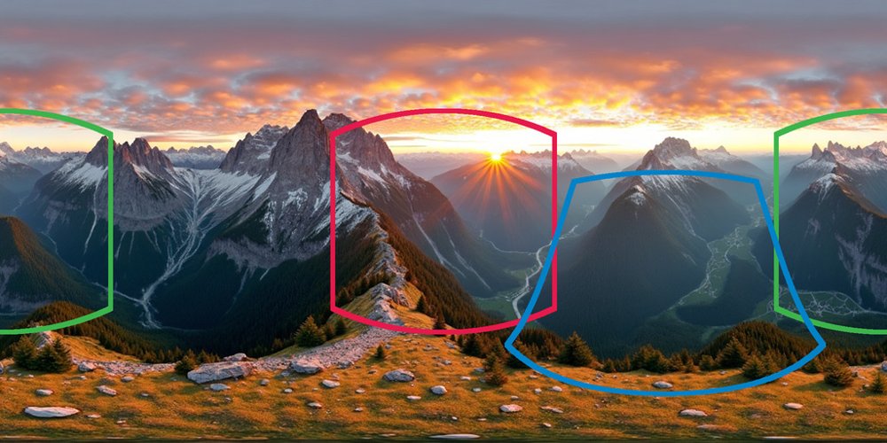 SpheRoPE: Zero-Shot Optimization-Free 360 Panorama Generation with Spherical RoPE Figure 1