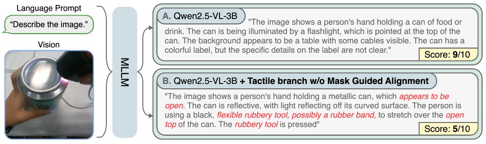 Wake up for Touch! Mask-isolated Tactile Alignment Learning in MLLMs Figure 1