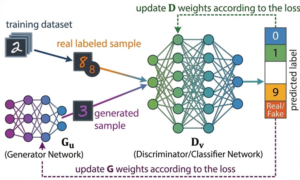 Population-Based Multi-Objective Training of Discriminators for Semi-Supervised GANs Figure 1