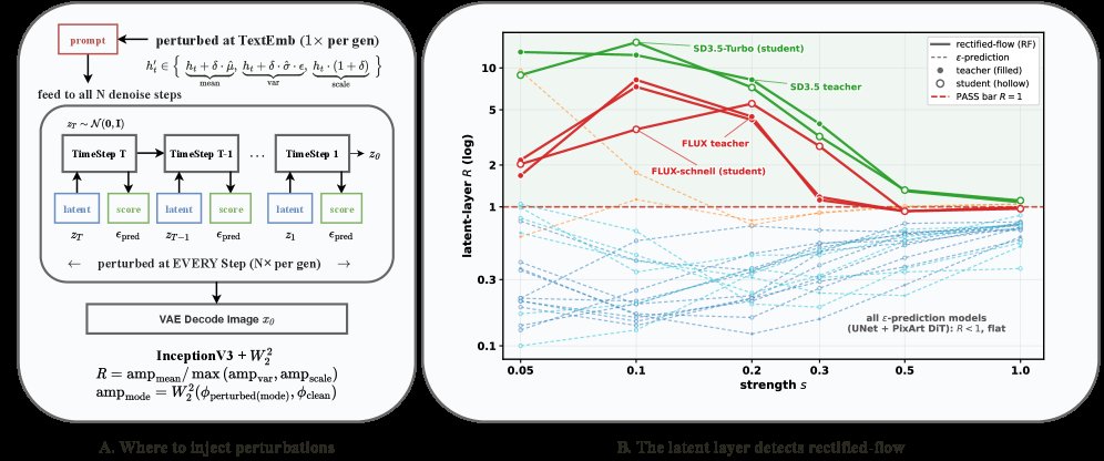 A Decomposable Probe for Few-Step Diffusion Models: Prompt, Latent, and Score Selectivity across Backbone Families and Distillation Paradigms Figure 1