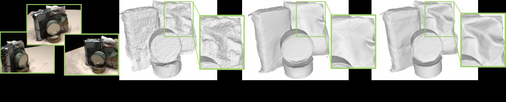 Sparse-View Surface Reconstruction using Gaussian Splatting through High-Confidence Depth Propagation with Normal Priors Figure 1