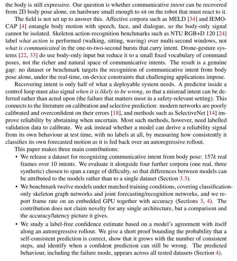 Real-time body pose non-verbal communication with a consistency-based reliability measure Figure 1