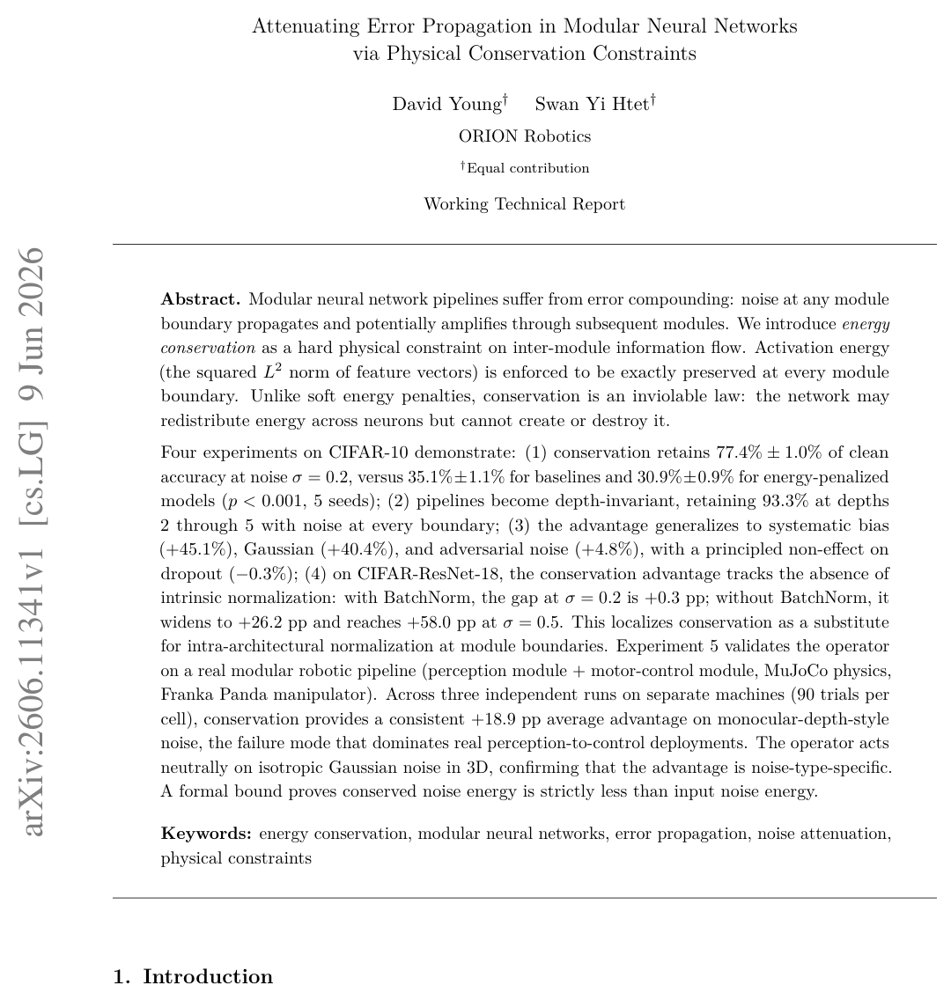 Energy-Conserved Neural Pipelines: Attenuating Error Propagation in Modular Neural Networks via Physical Conservation Constraints Figure 1