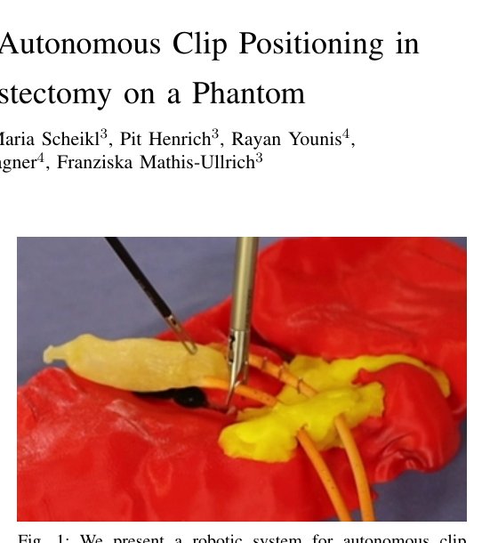 Point Cloud Segmentation for Autonomous Clip Positioning in Laparoscopic Cholecystectomy on a Phantom Figure 1