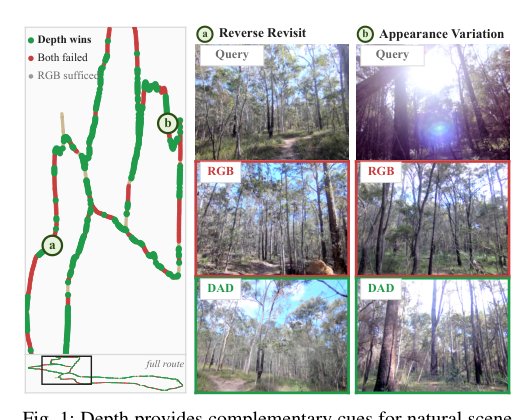 Visual Place Recognition in Forests with Depth-Aware Distillation Figure 1