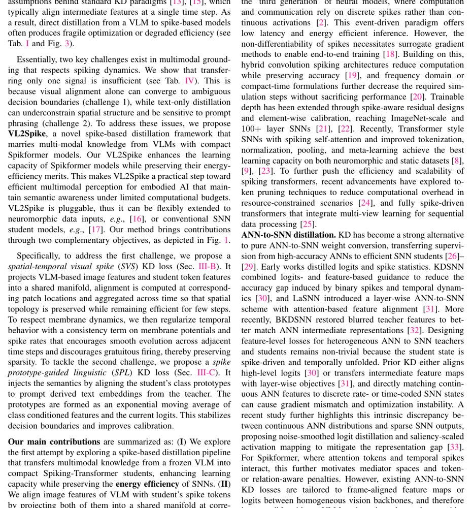 VL2Spike: Spike-driven Distillation from VLMs for Low-Power Visual Perception in Embodied AI Figure 1