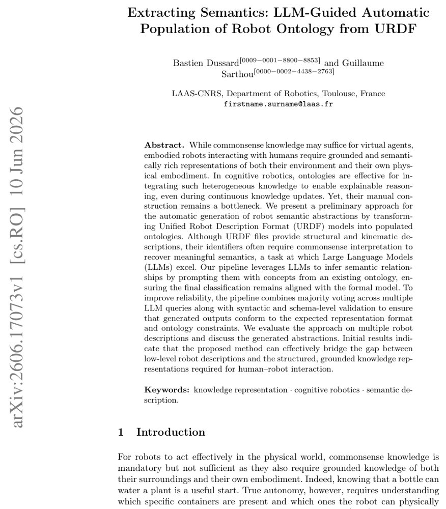 Extracting Semantics: LLM-Guided Automatic Population of Robot Ontology from URDF Figure 1