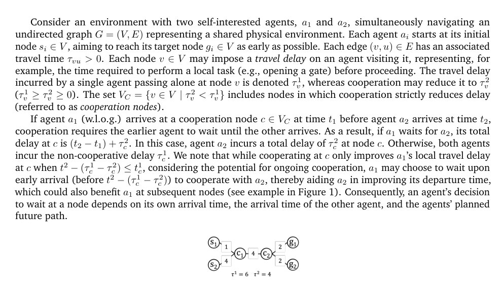 Intermittent Strategic Cooperation of Two Selfish Agents on Graphs Figure 1