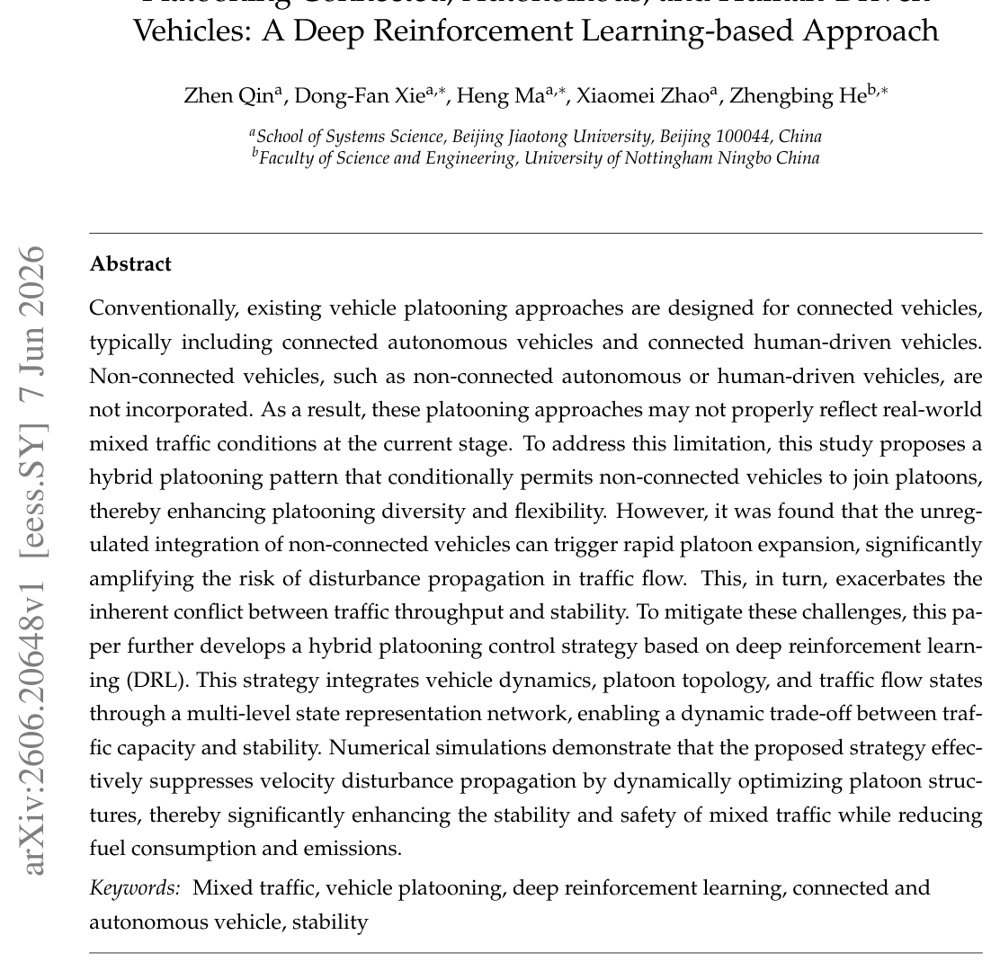 Platooning Connected, Autonomous, and Human-Driven Vehicles: A Deep Reinforcement Learning-based Approach Figure 1