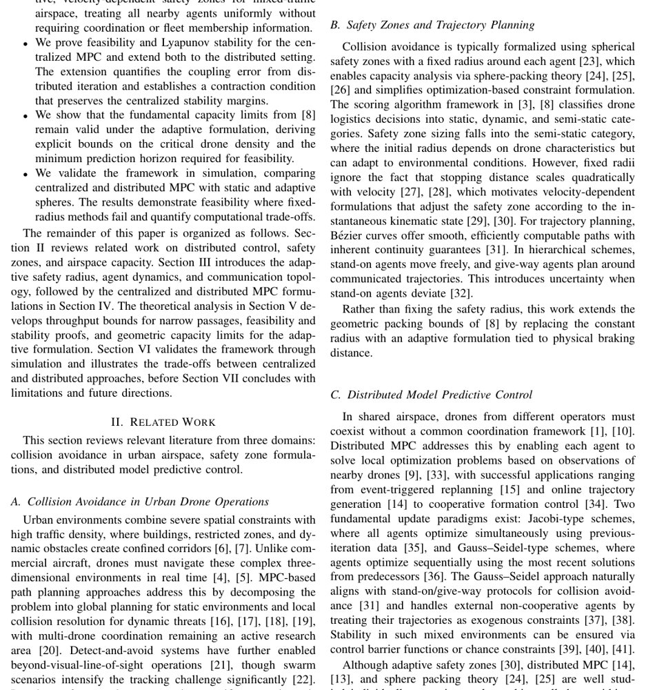 Distributed Model Predictive Control with Adaptive Safety Zones for Multi-Fleet Drone Operations Figure 1
