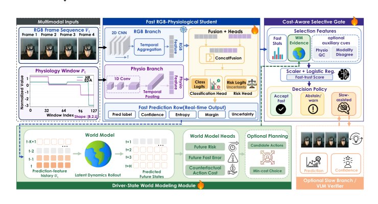Risk-Aware Selective Multimodal Driver Monitoring with Driver-State World Modeling Figure 1
