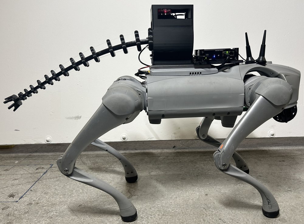 The Quadruped Soft Tail: Compliant Grasping and Swabbing for Contamination Surveys in Harsh Environments Figure 1