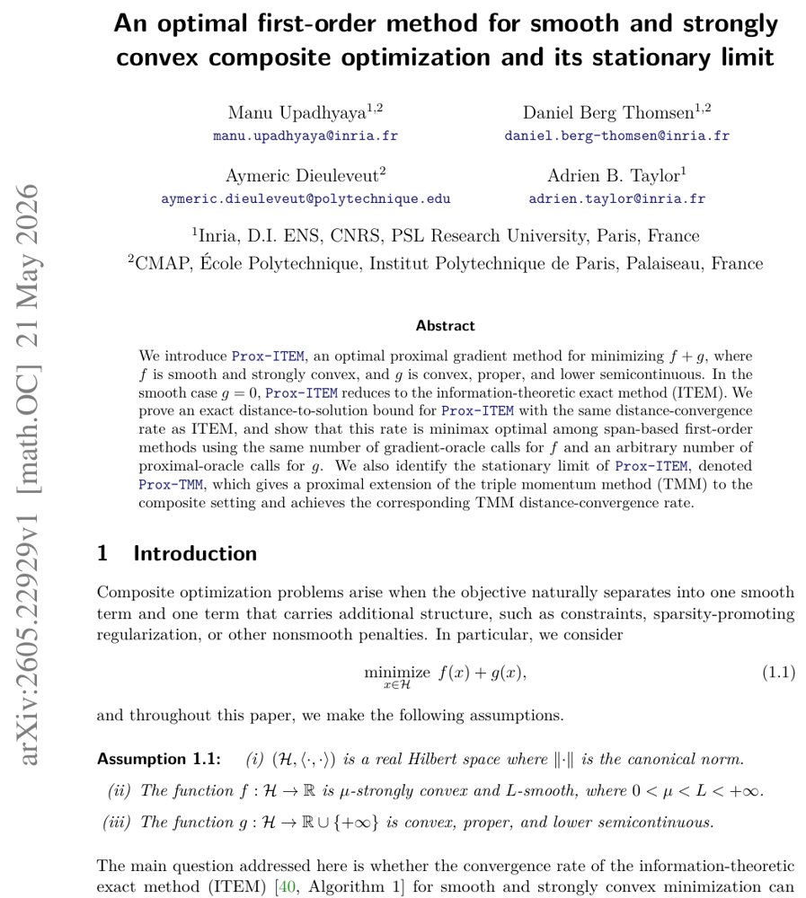 An optimal first-order method for smooth and strongly convex composite optimization and its stationary limit Figure 1