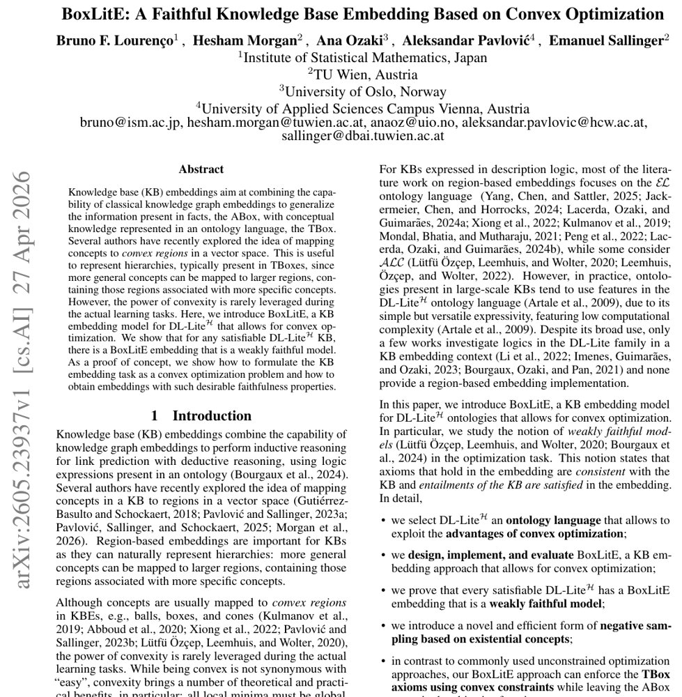 BoxLitE: A Faithful Knowledge Base Embedding Based on Convex Optimization Figure 1