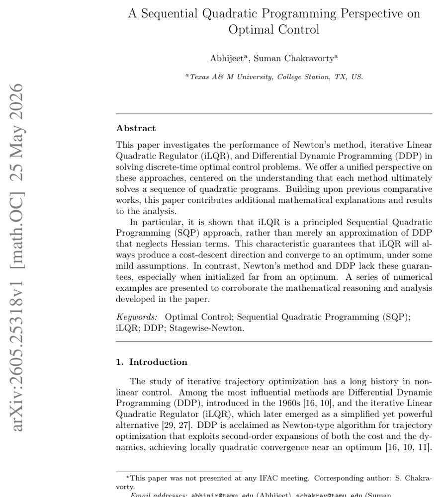 A Sequential Quadratic Programming Perspective on Optimal Control Figure 1