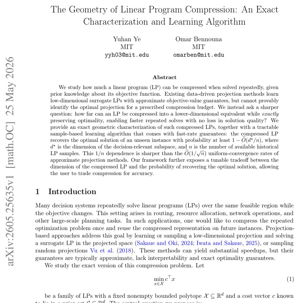 The Geometry of Linear Program Compression: An Exact Characterization and Learning Algorithm Figure 1