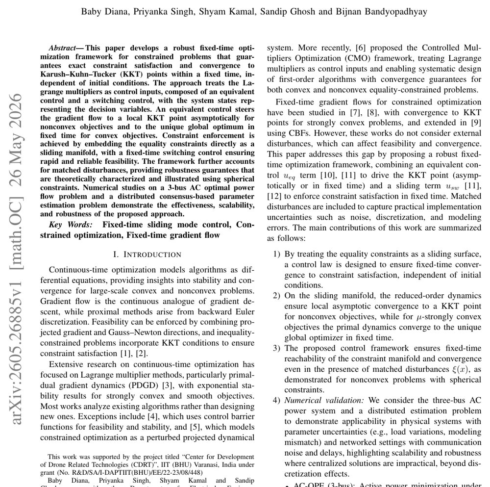 A Fixed-Time Sliding-Mode Framework for Constraint Optimization Figure 1