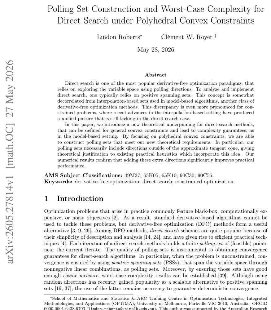 Polling Set Construction and Worst-Case Complexity for Direct Search under Polyhedral Convex Constraints Figure 1