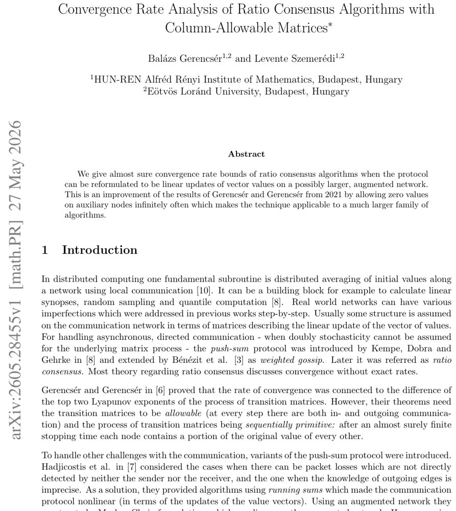 Convergence Rate Analysis of Ratio Consensus Algorithms with Column-Allowable Matrices Figure 1