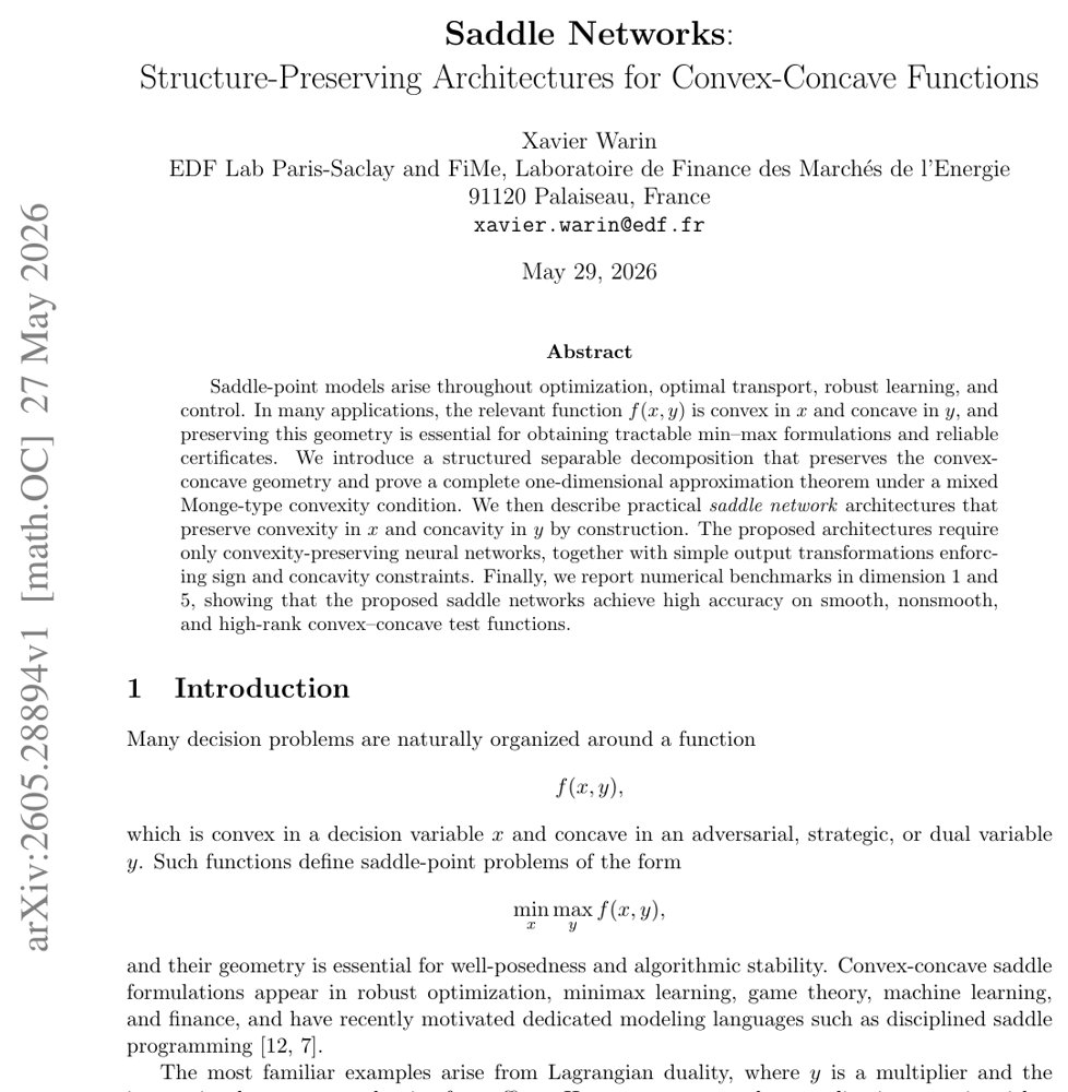 Saddle Networks: Structure-Preserving Architectures for Convex-Concave Functions Figure 1