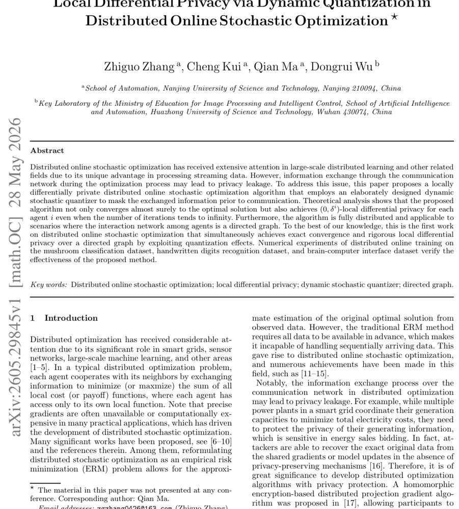 Local Differential Privacy via Dynamic Quantization in Distributed Online Stochastic Optimization Figure 1