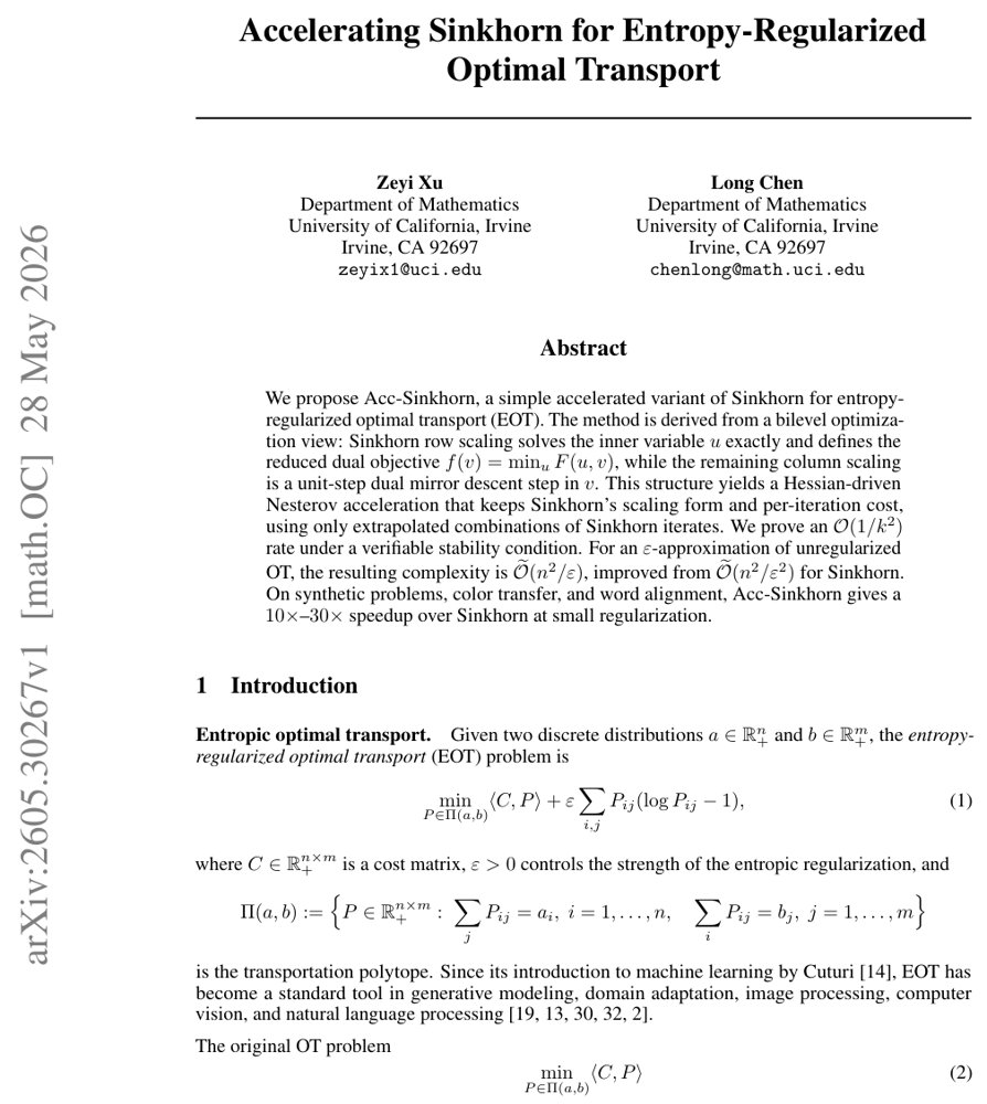Accelerating Sinkhorn for Entropy-Regularized Optimal Transport Figure 1