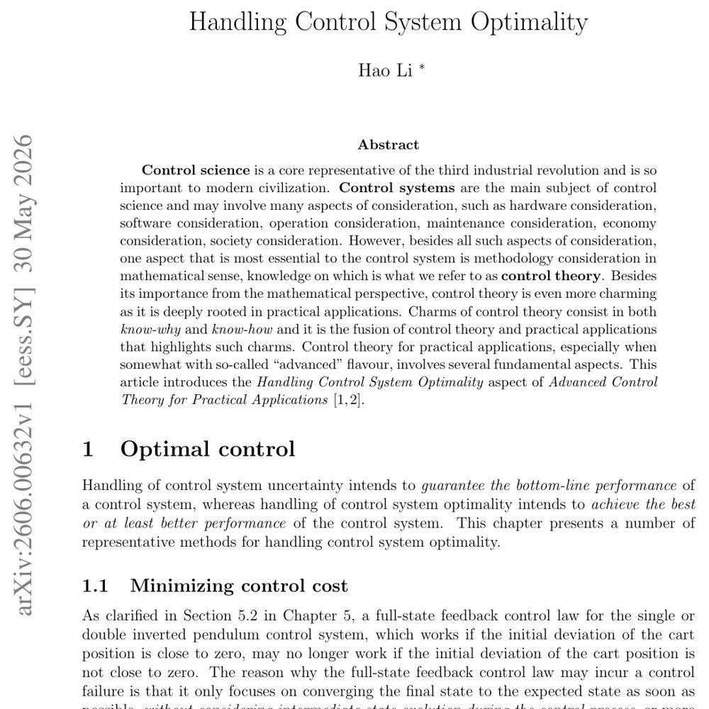 Handling Control System Optimality Figure 1