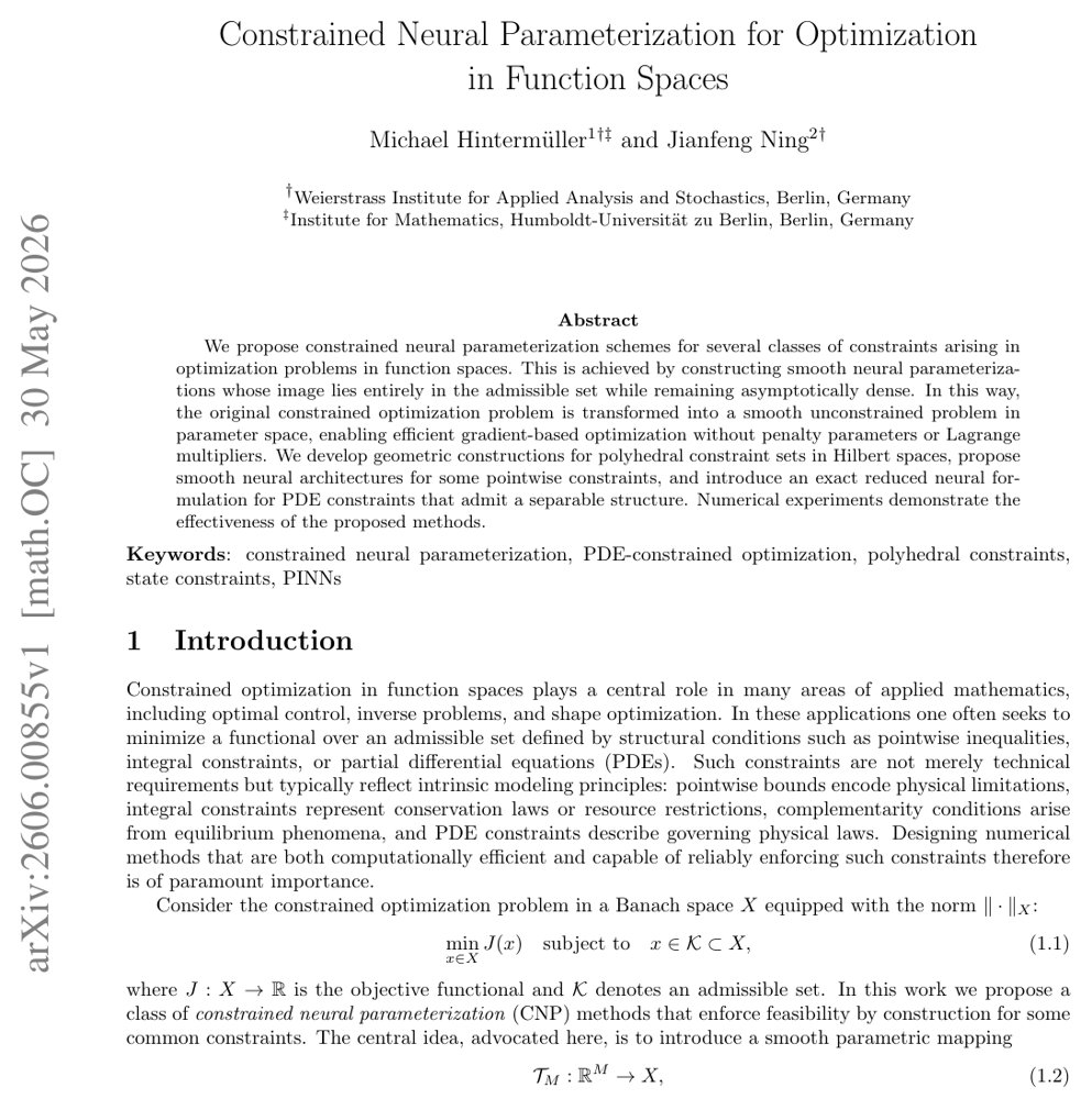 Constrained Neural Parameterization for Optimization in Function Spaces Figure 1