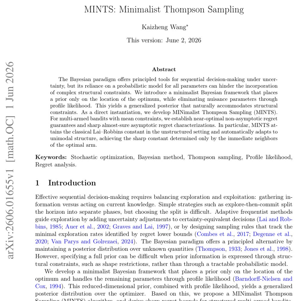 MINTS: Minimalist Thompson Sampling Figure 1
