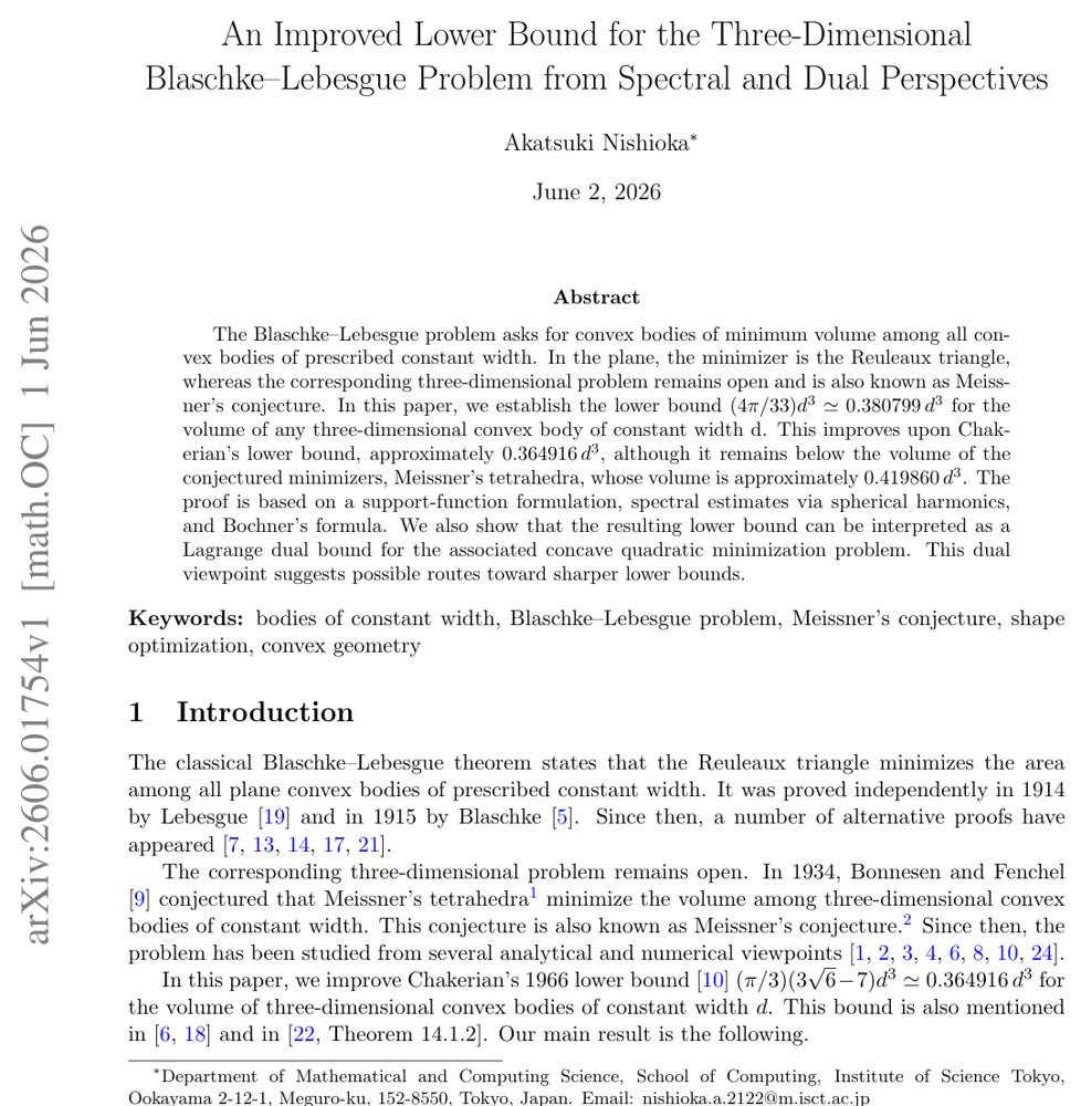 An Improved Lower Bound for the Three-Dimensional Blaschke--Lebesgue Problem from Spectral and Dual Perspectives Figure 1