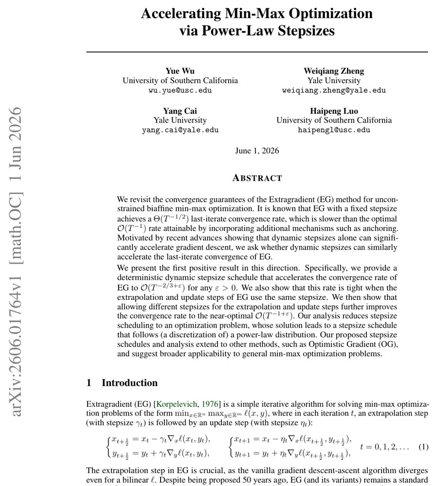Accelerating Min-Max Optimization via Power-Law Stepsizes Figure 1