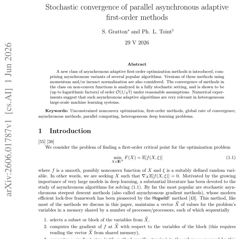 Stochastic convergence of parallel asynchronous adaptive first-order methods Figure 1