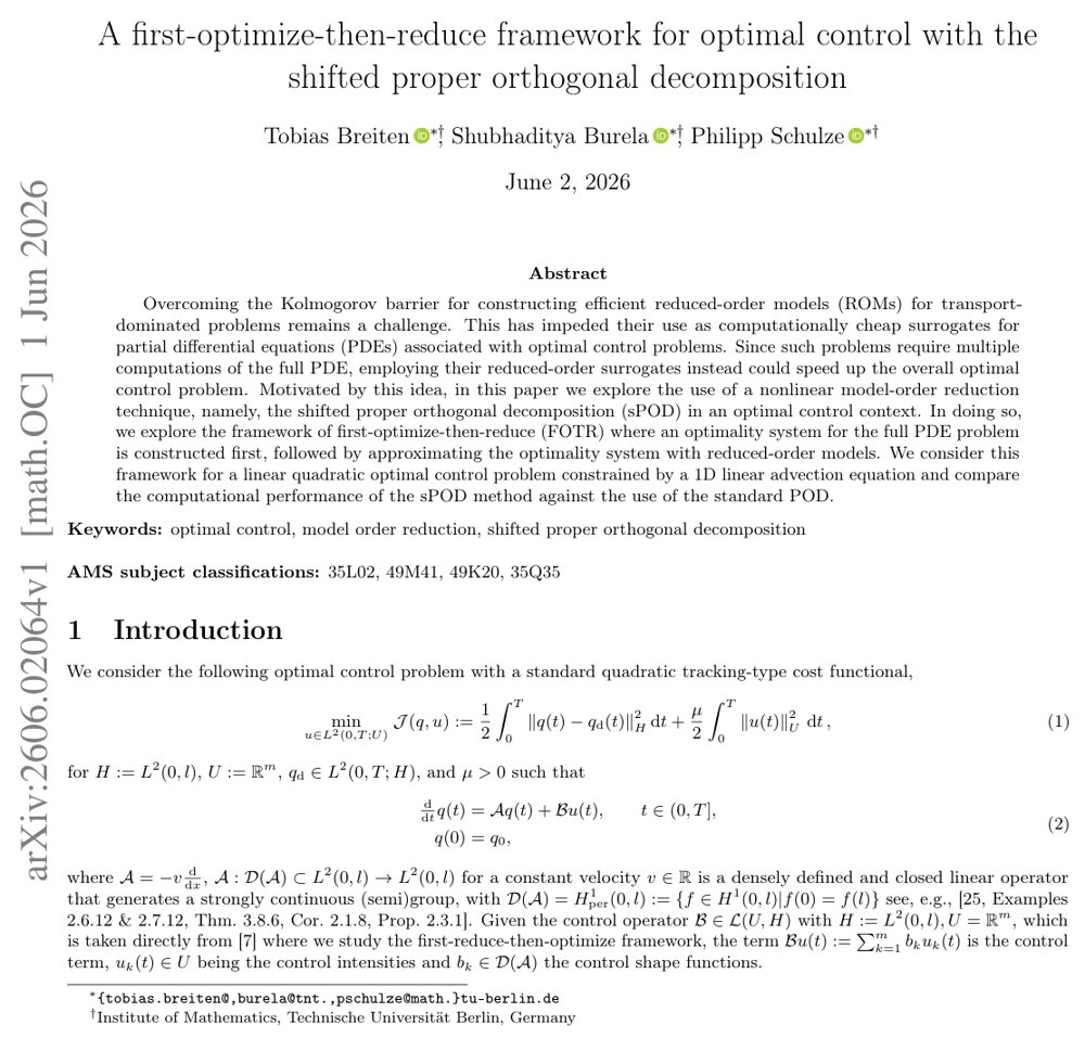 A first-optimize-then-reduce framework for optimal control with the shifted proper orthogonal decomposition Figure 1