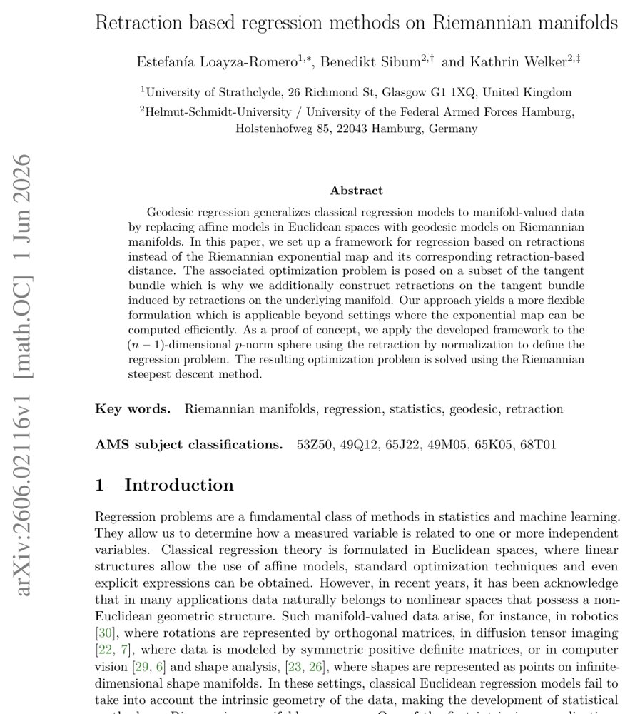 Retraction based regression methods on Riemannian manifolds Figure 1