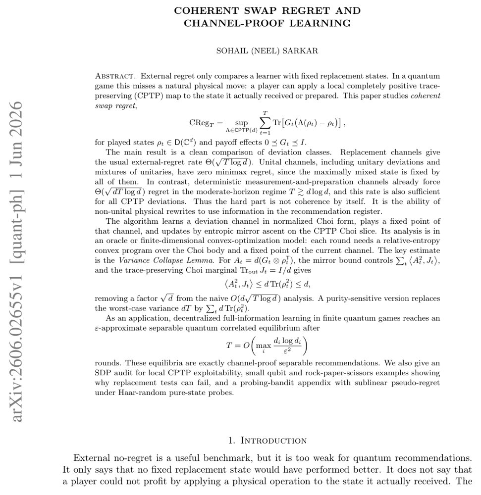 Coherent Swap Regret and Channel-Proof Learning Figure 1