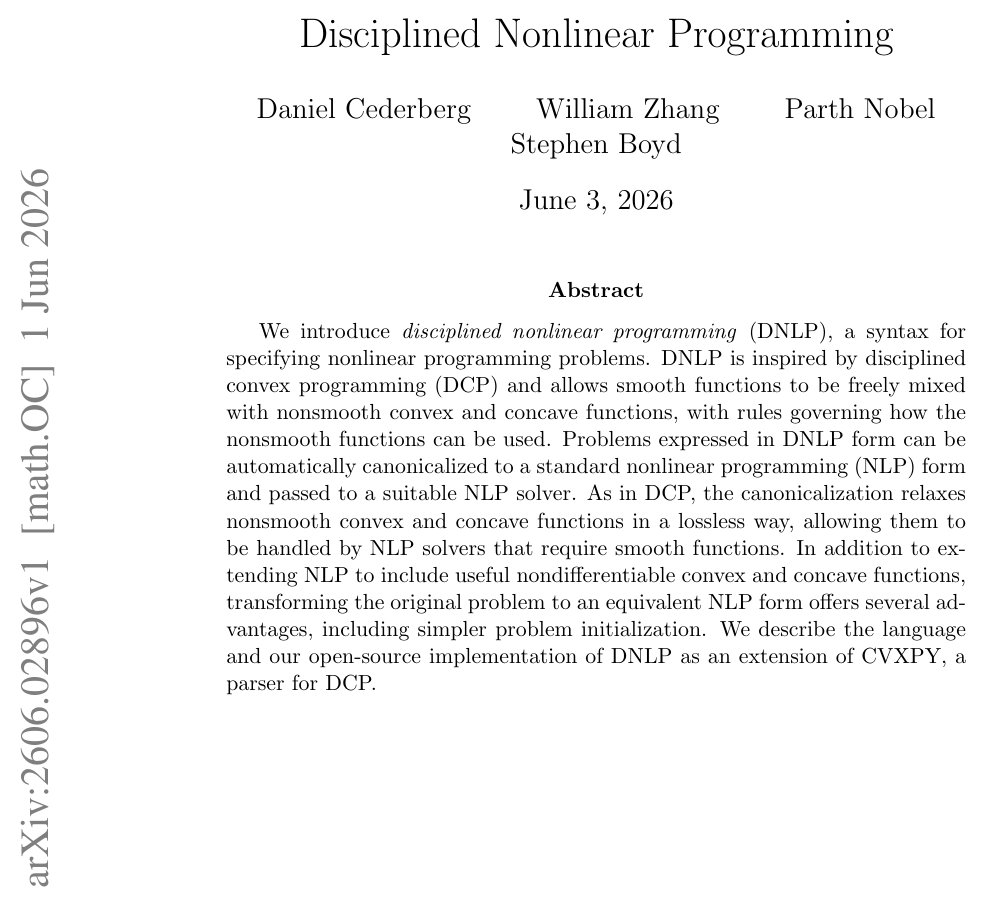 Disciplined Nonlinear Programming Figure 1