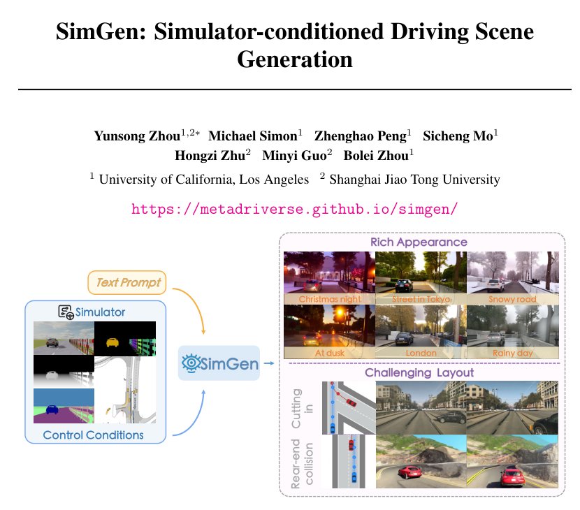 SimGen: Simulator-Conditioned Driving Scene Generation Figure 1
