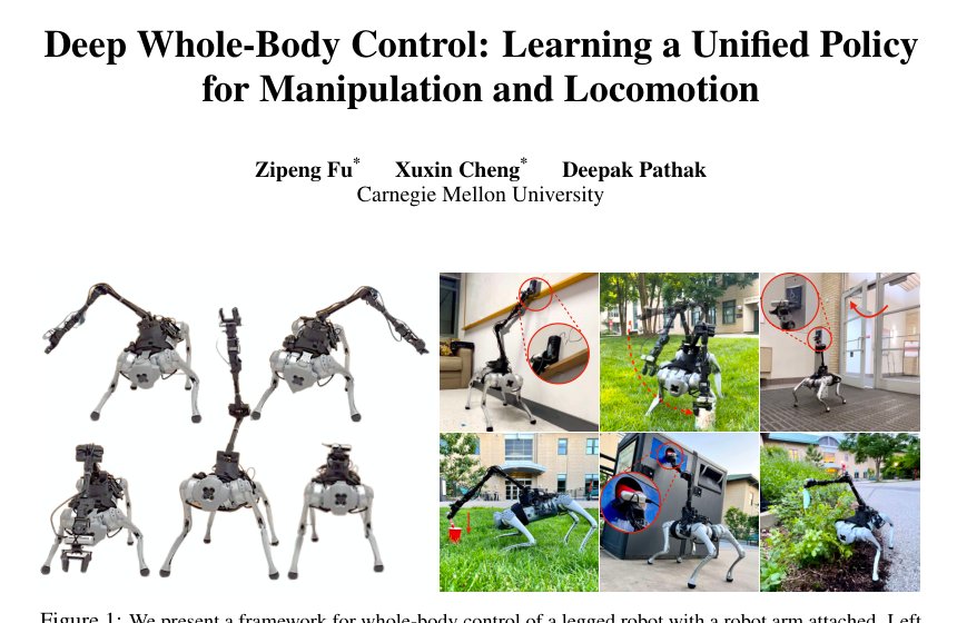 Learning a Unified Policy for Whole-Body Control of Manipulation and Locomotion Figure 1