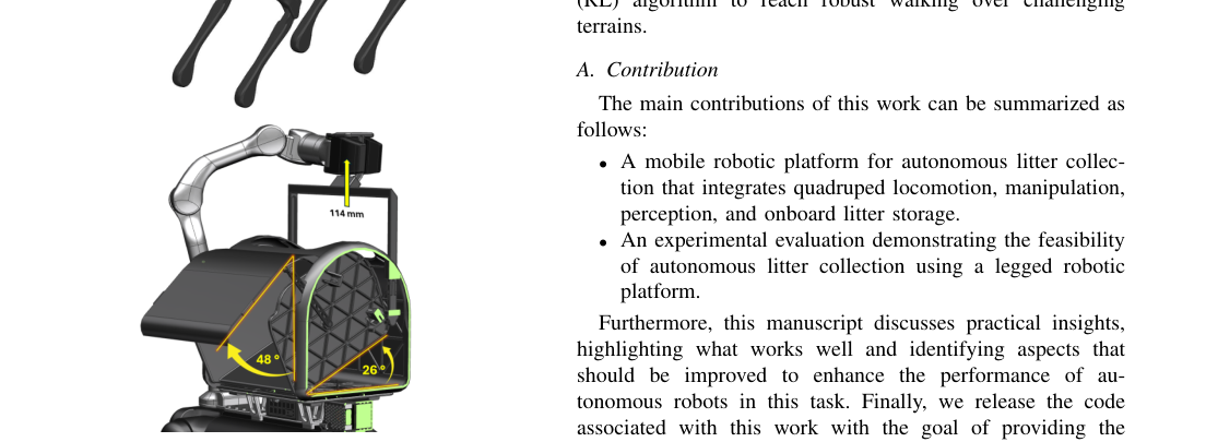 BinWalker: Development and Field Evaluation of a Quadruped Manipulator Platform for Sustainable Litter Collection figure