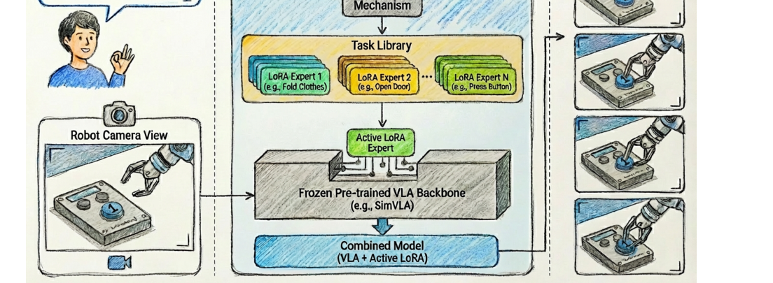 CORAL: Scalable Multi-Task Robot Learning via LoRA Experts figure