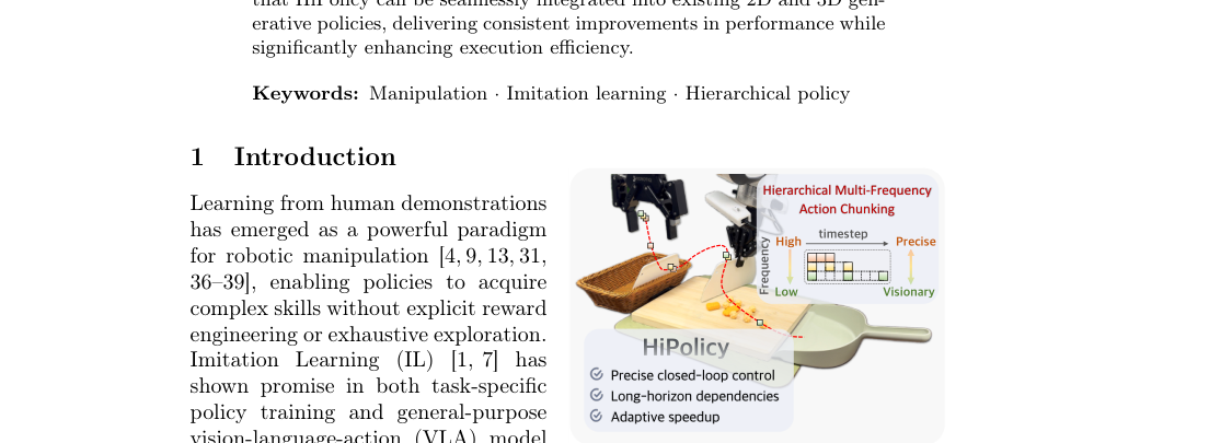 HiPolicy: Hierarchical Multi-Frequency Action Chunking for Policy Learning figure