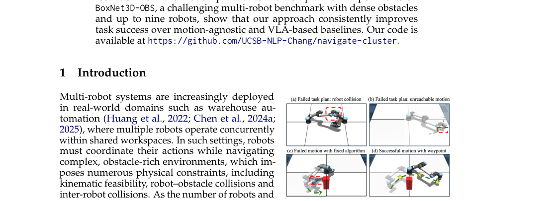 Navigating the Clutter: Waypoint-Based Bi-Level Planning for Multi-Robot Systems figure